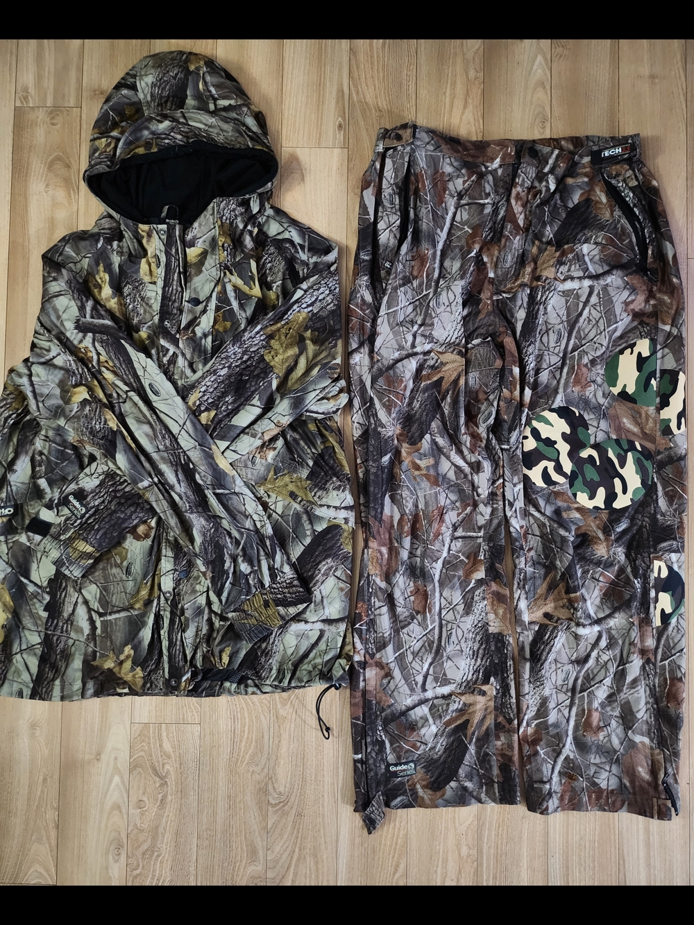 Guide Series Camouflage Hunting Jacket & Pants Set Size 2XL Condition: Fair